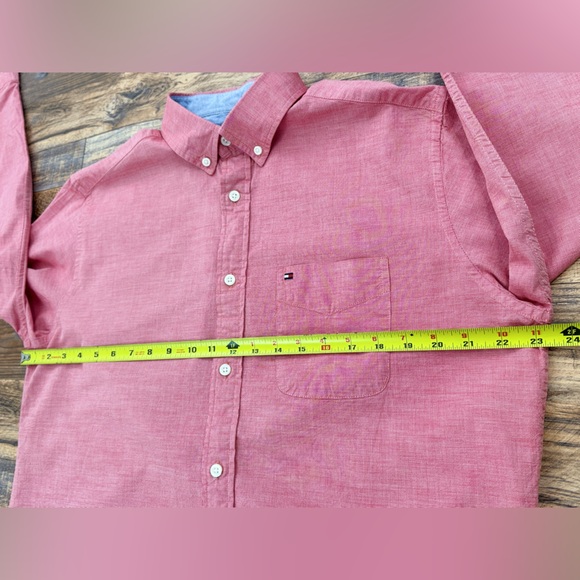 Tommy Hilfiger Men’s Classic Fit Casual Long Sleeve Button Down Shirt, Size Med - Picture 7 of 12